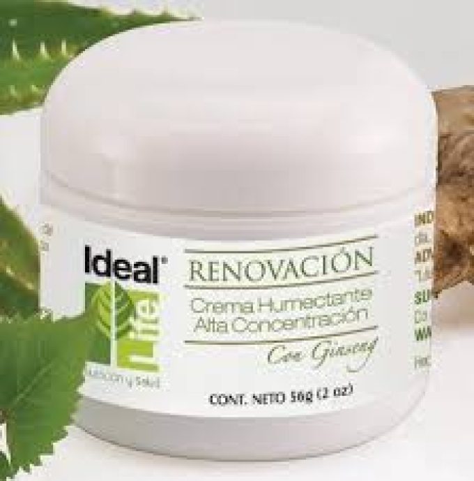 Crema Renovadora Ideal Life  , Crema Ñame Wild Yam , humectante de alta concentración 